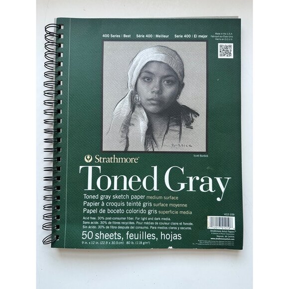 Strathmore 400 & 300 Series Sketch Pads Bundle - Toned Tan & Gray (50 Sheets) Ye - Picture 4 of 9